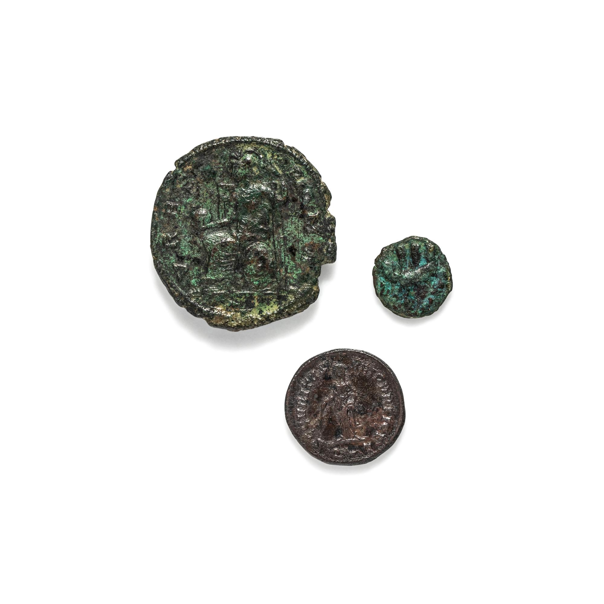 Three Ancient Bronze Coins