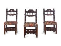 A Set of Three Renaissance Revival Side Chairs