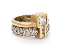 BICOLOR GOLD AND DIAMOND RING