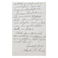 [World War II] [Patton, Gen. George S.] Kuhl, Charles H. Autograph Letter, signed