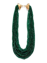 ANGELA PINTALDI, MULTISTRAND EMERALD BEAD NECKLACE