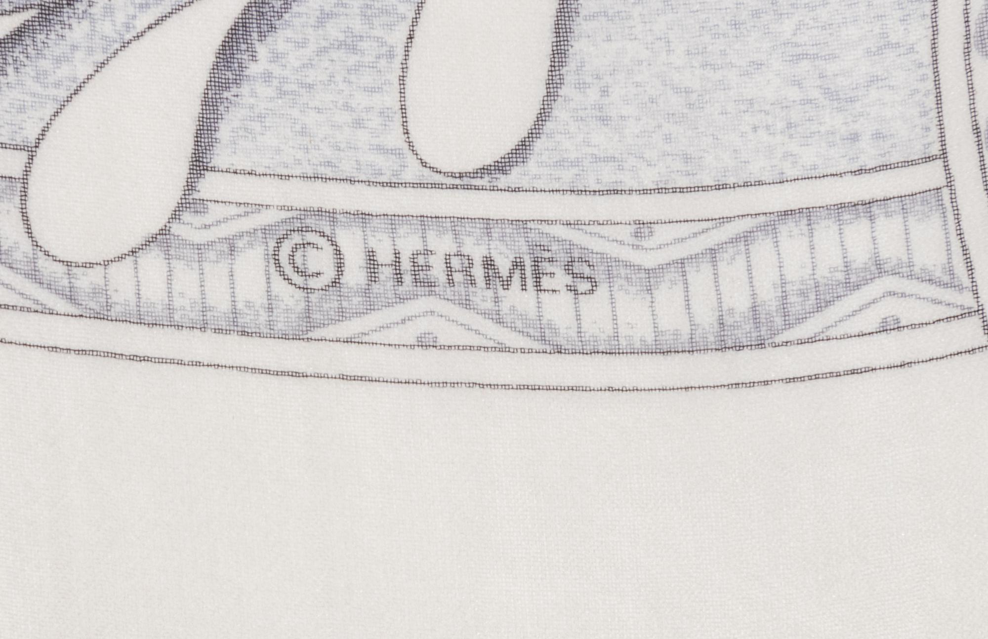 Four Hermès 90cm Silk Chiffon Scarves