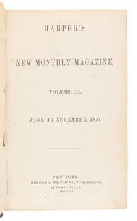 MELVILLE, Herman (1819-1891). The Piazza Tales. New York: Dix & Edwards, 1856.