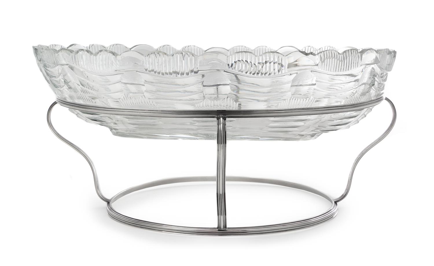 A Scottish George III Silver Dish Ring, Robert Wilson, Edinburgh, 1795, the banded frame raised on a circular base, with an associated