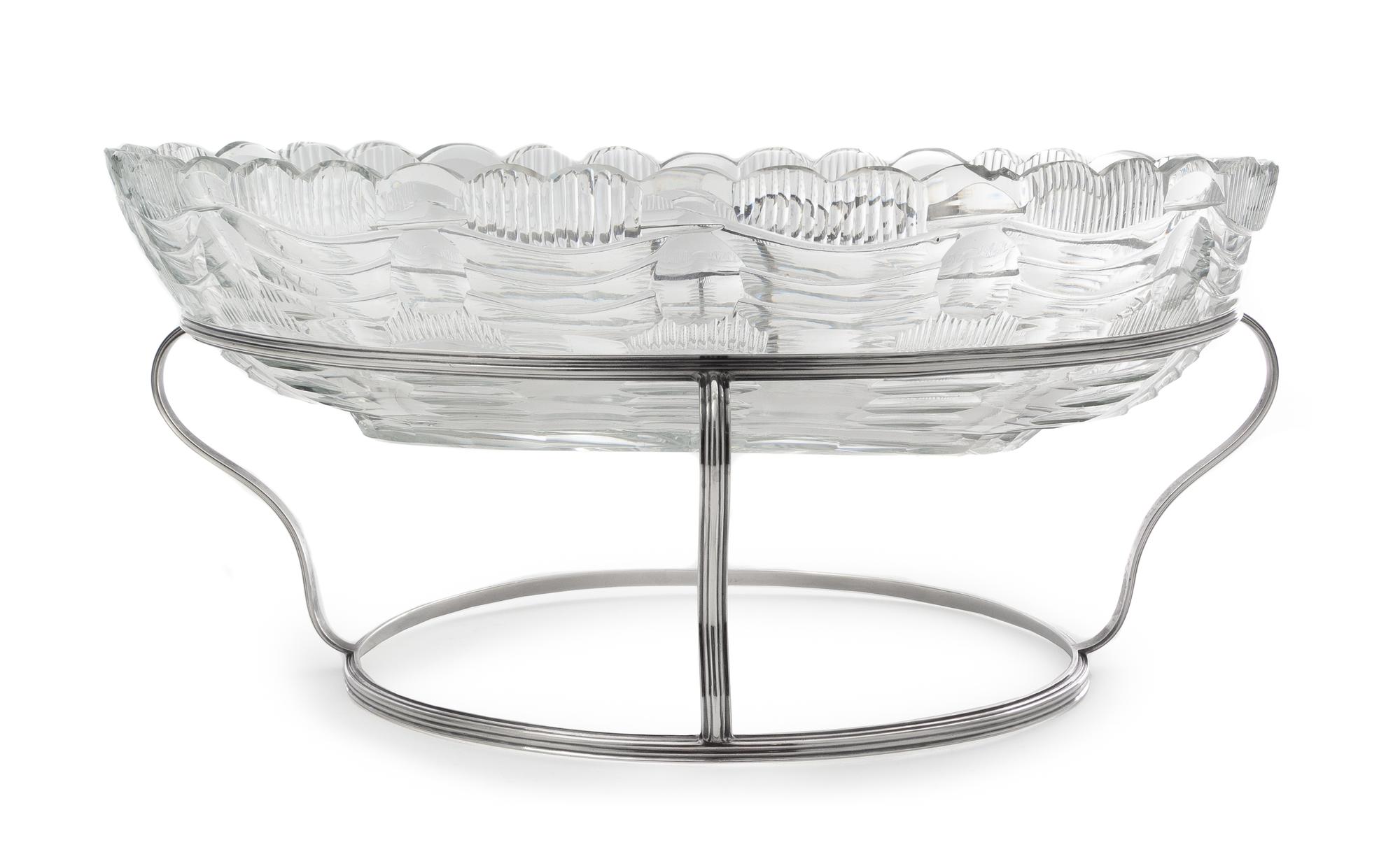A Scottish George III Silver Dish Ring, Robert Wilson, Edinburgh, 1795, the banded frame raised on a circular base, with an associated
