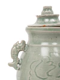 Two Chinese Monochrome Glazed Porcelain Vases