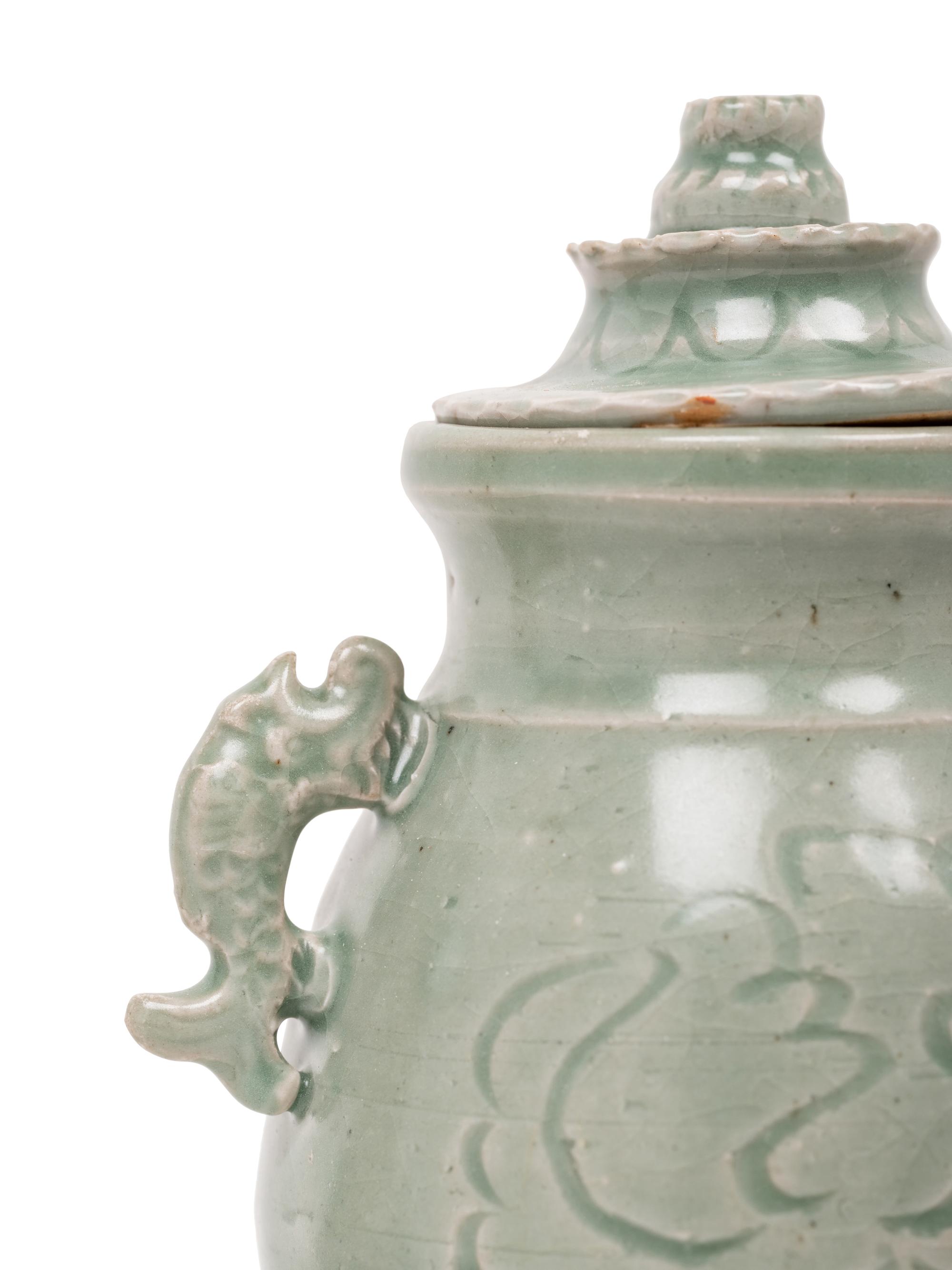 Two Chinese Monochrome Glazed Porcelain Vases