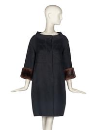 J. Mendel Wool Coat With Mink Trim