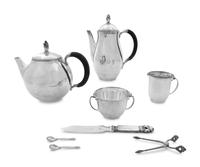 A Georg Jensen Silver Four-Piece Tea and Coffee Service