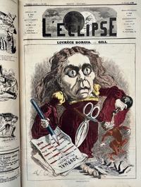 L'Eclipse Satirical Weekly Journal Bound in 3 Folios, Illustrations by Andre Gill
