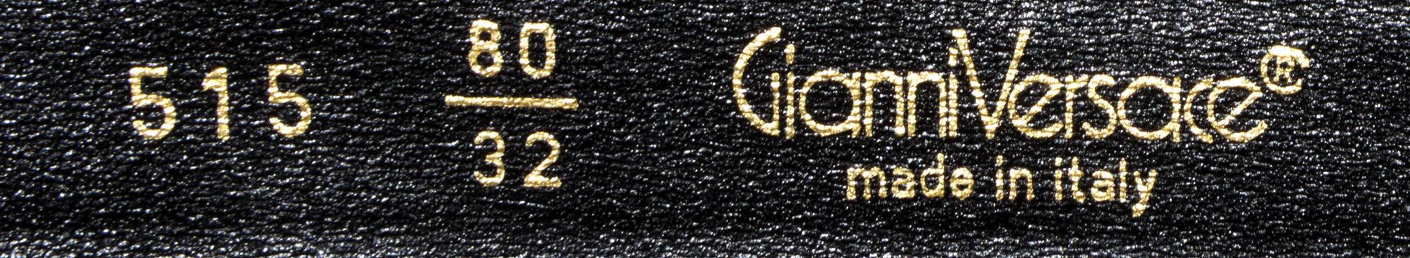A Gianni Versace Red Suede Narrow Belt, Size 80/32.