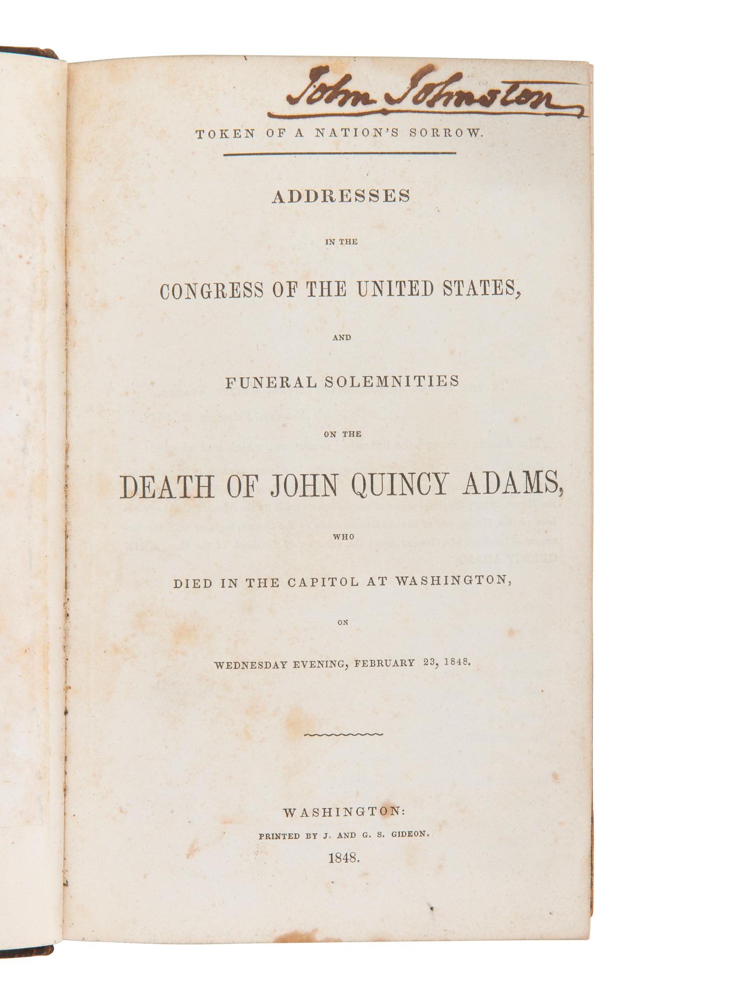 [JOHNSTON, John (1775-1861), his copies]. Early Indian Affairs and Ohio Valley sammelbands and books of Indian Agent John Johnston.