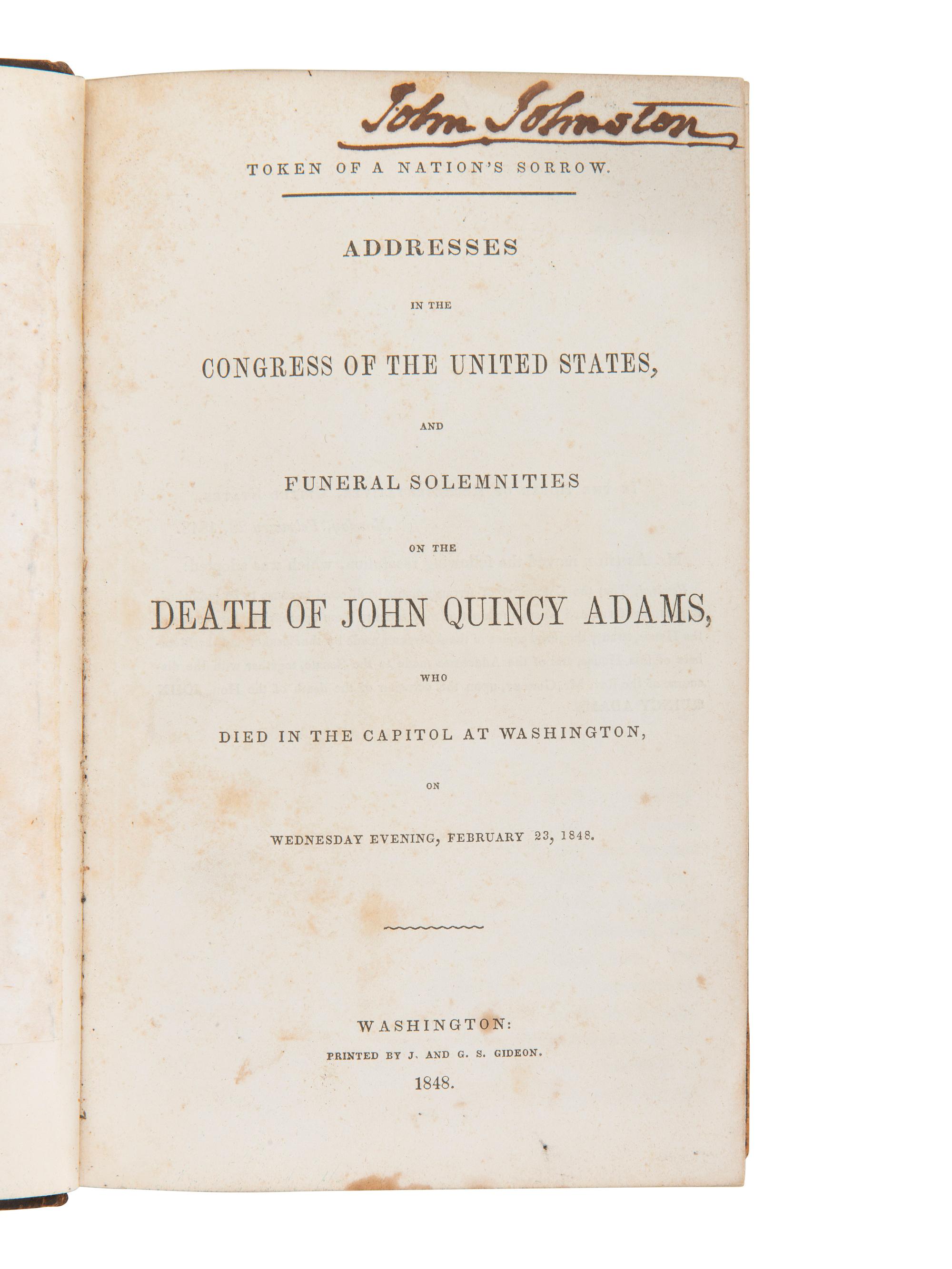 [JOHNSTON, John (1775-1861), his copies]. Early Indian Affairs and Ohio Valley sammelbands and books of Indian Agent John Johnston.