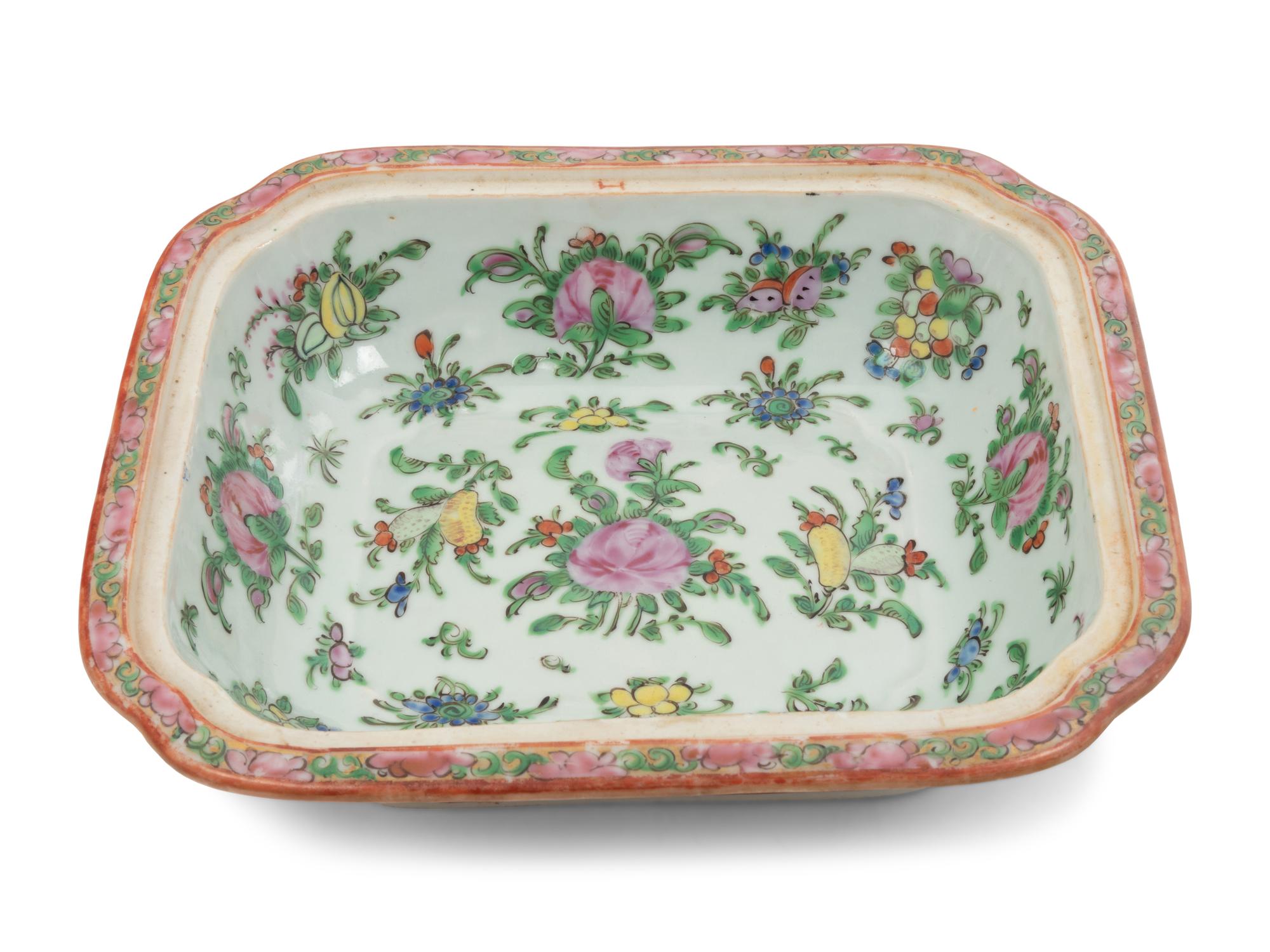 A Large Collection of 128 Export Rose Medallion Porcelain Wares