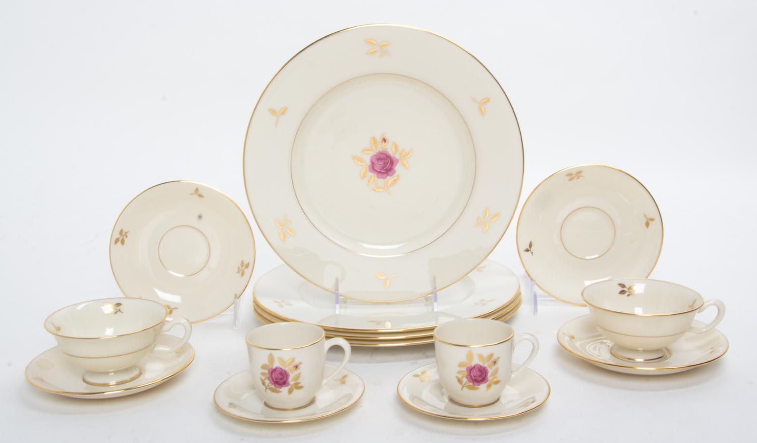 A Lenox Partial Dinner Service Diameter of dinner plate 10 1/4 inches. — 20TH CENTURY