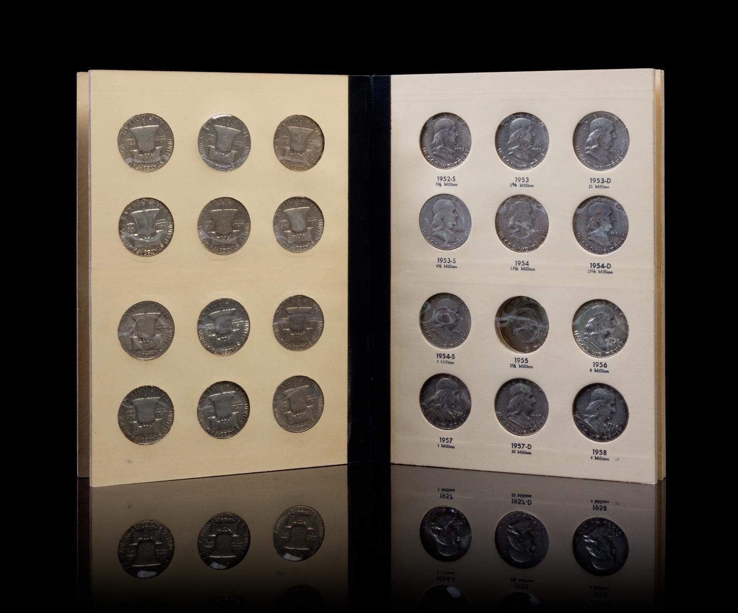 A Collection of 111 United States Benjamin Franklin Half-Dollars