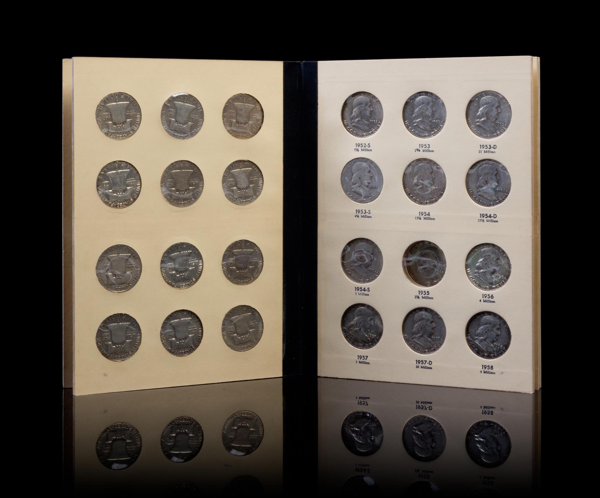 A Collection of 111 United States Benjamin Franklin Half-Dollars