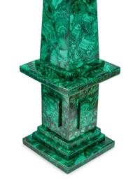 A Pair of Large Malachite Obelisks