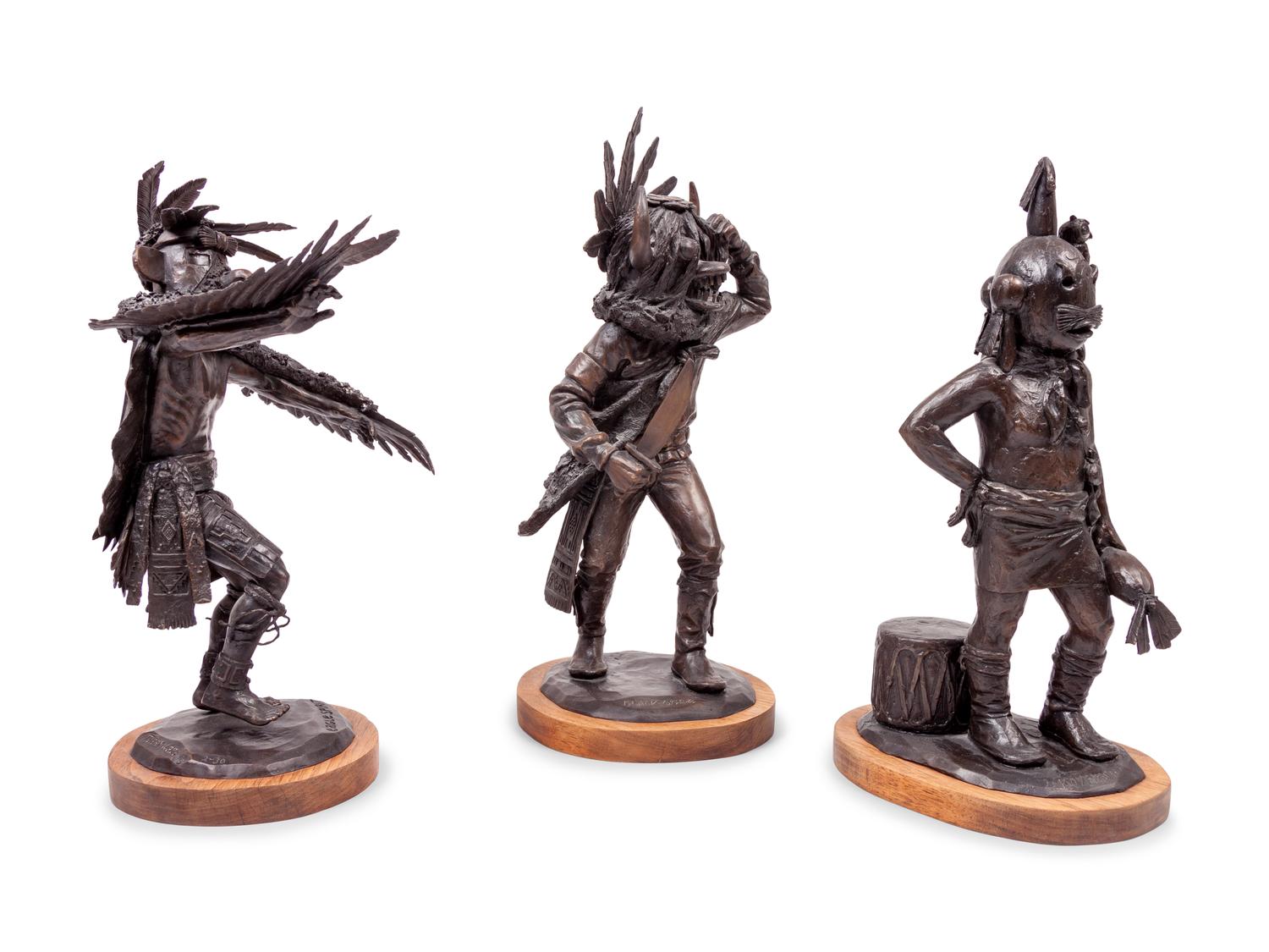 Three Works: Black Ogre , edition 25/30, 1980; Eagle Spirit , edition 2/30; Koyemsi , edition 25/30, 1982