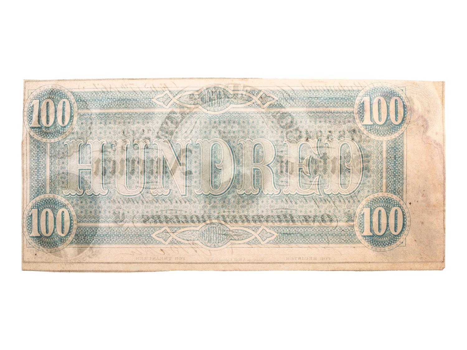 [CIVIL WAR - CURRENCY]. A group of more than 100 Confederate notes, comprising: