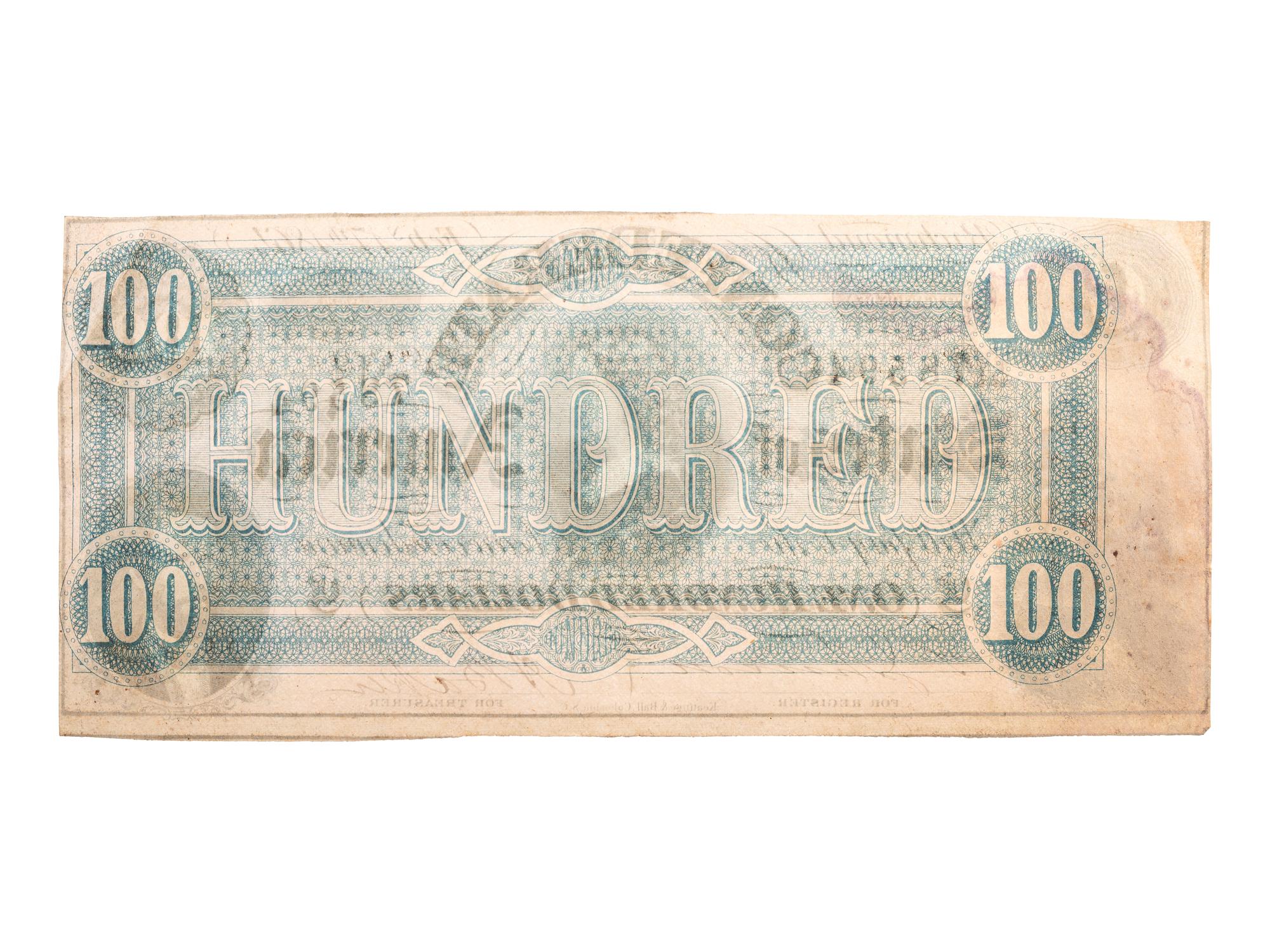 [CIVIL WAR - CURRENCY]. A group of more than 100 Confederate notes, comprising: