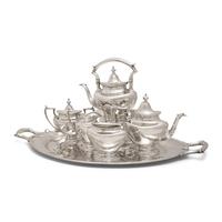 An American Silver Five-Piece Tea and Coffee Service, plus Tray