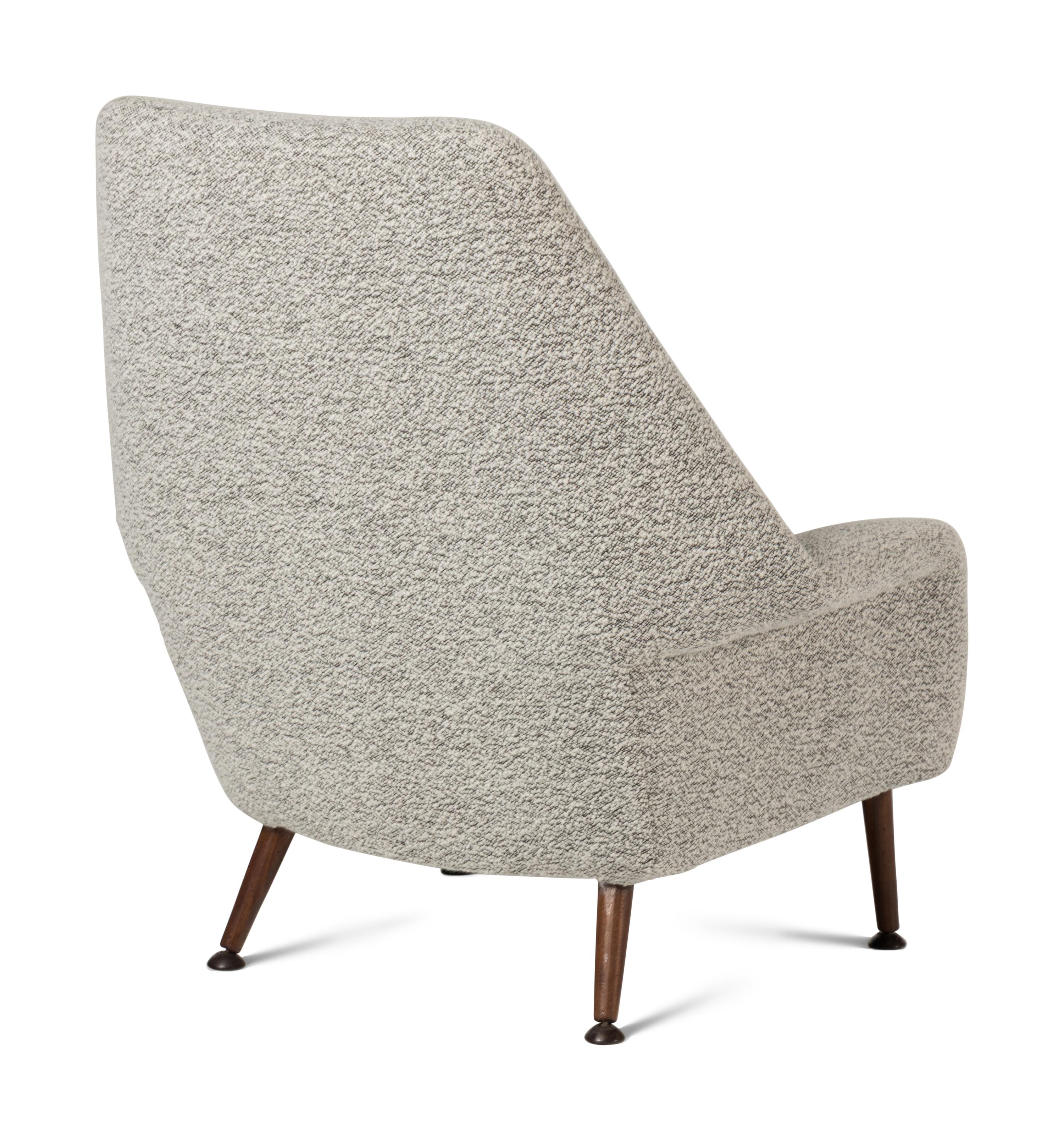 A Pair of Ernest Race Boucle-Upholstered Flamingo Armchairs