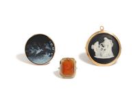 COLLECTION OF CAMEO AND INTAGLIO JEWELRY
