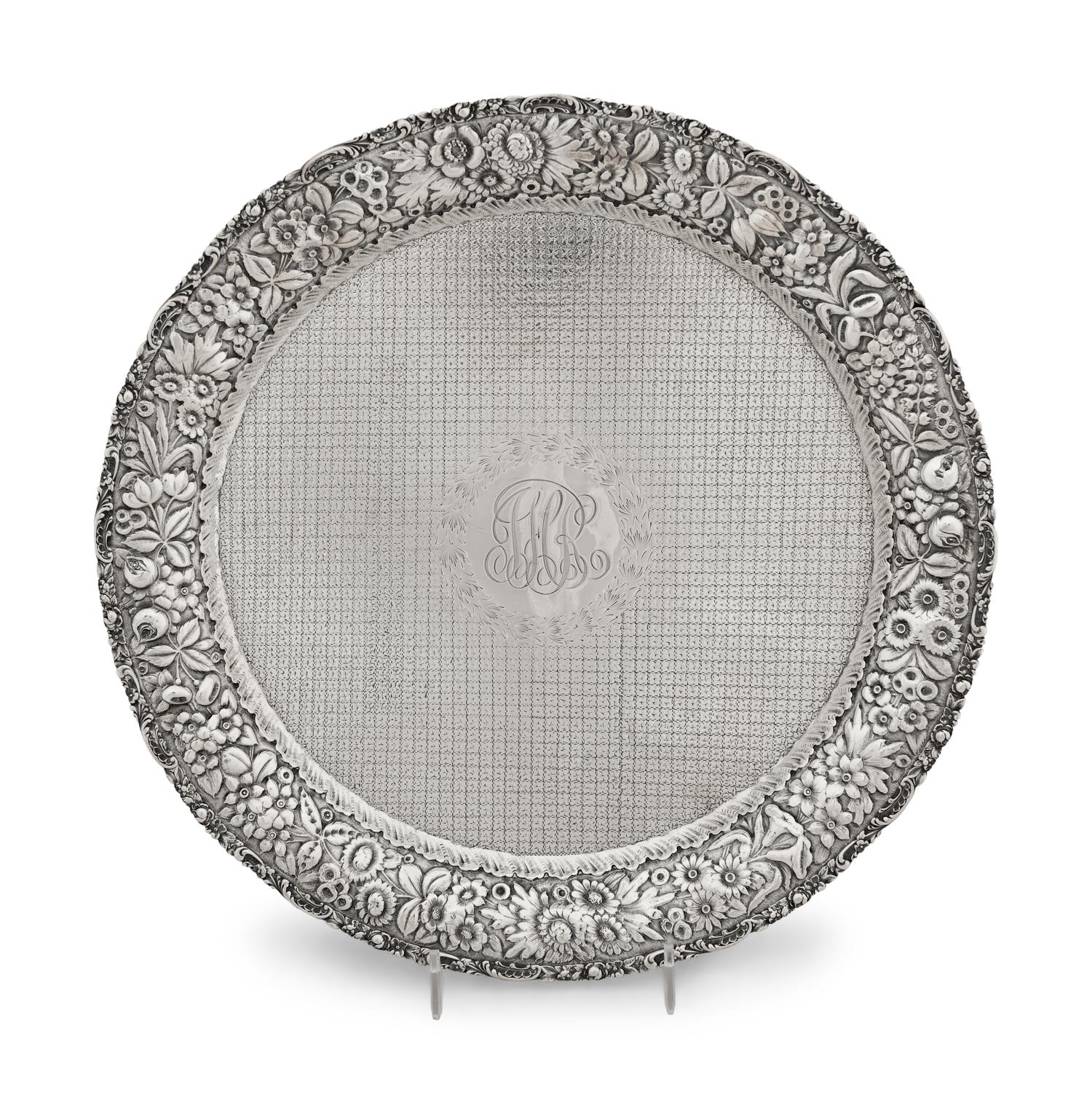 An American Silver Repoussé Tray