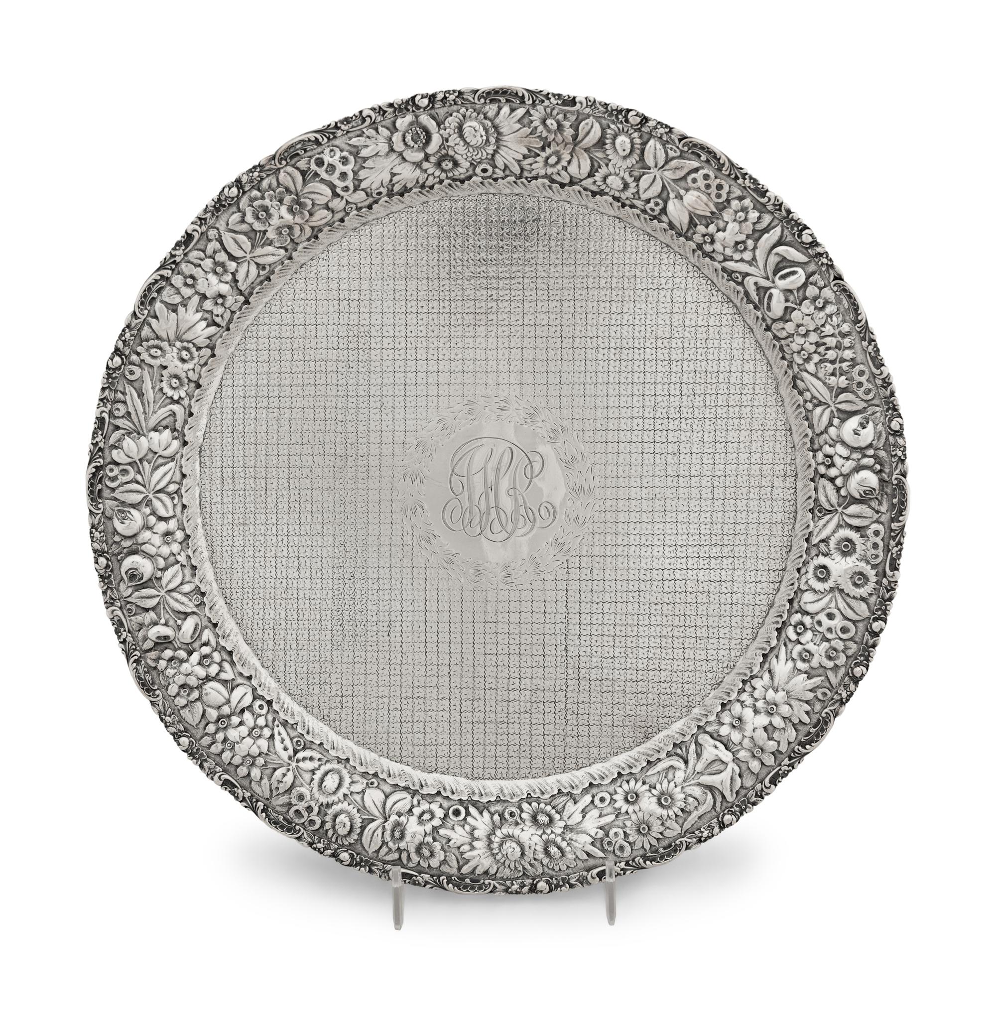 An American Silver Repoussé Tray