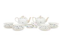 A Herend Porcelain Blue Garland Tea Service