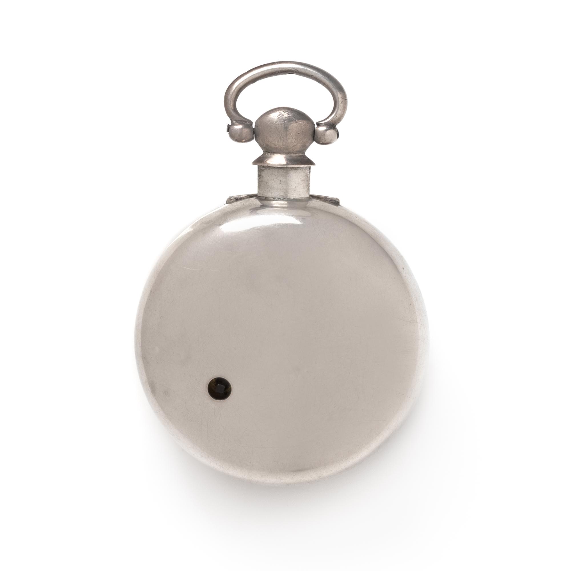 BRITISH, STERLING SILVER OPEN FACE POCKET WATCH