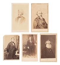 [CIVIL WAR]. 9 CDVs ft. members of Lincoln's cabinet & other politicians, incl. CHASE, WELLS, etc.