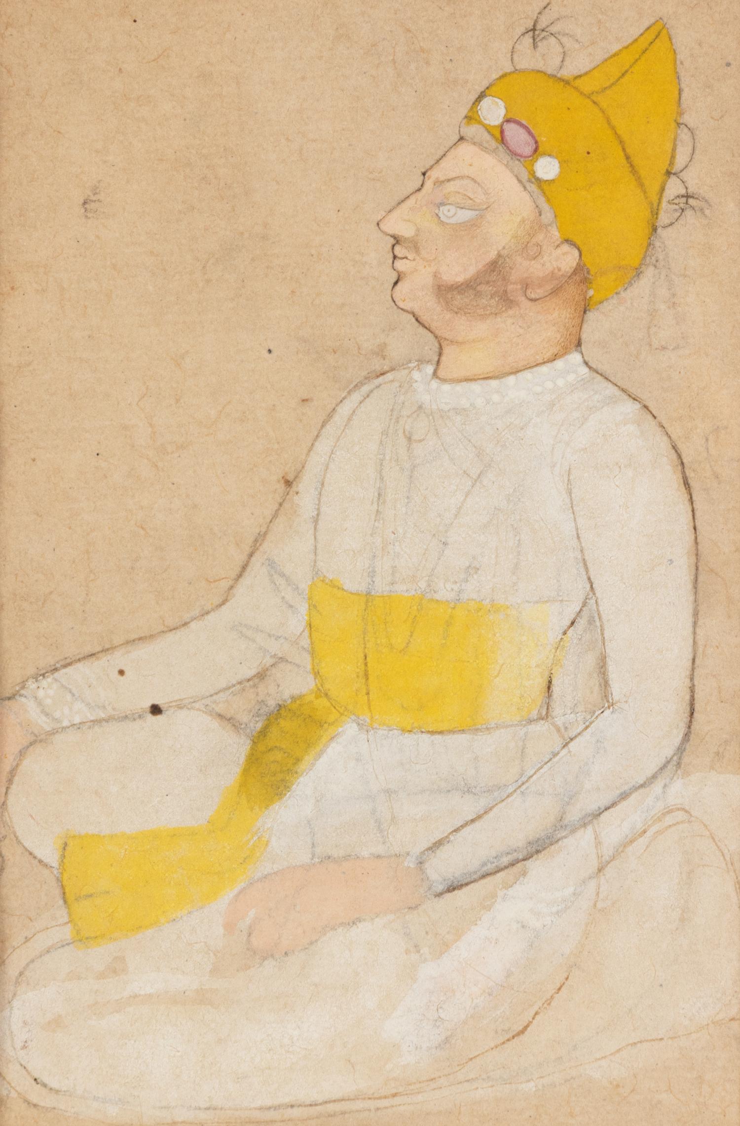 Three Framed Indian Paintings Depicting Figures
