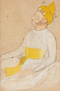 Three Framed Indian Paintings Depicting Figures