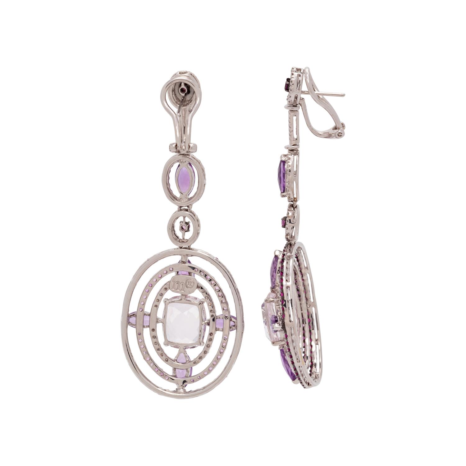 MULTIGEM AND DIAMOND EARRINGS