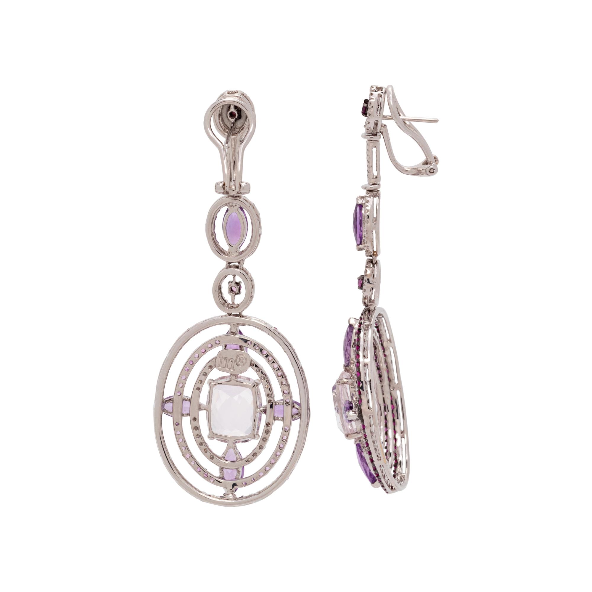 MULTIGEM AND DIAMOND EARRINGS