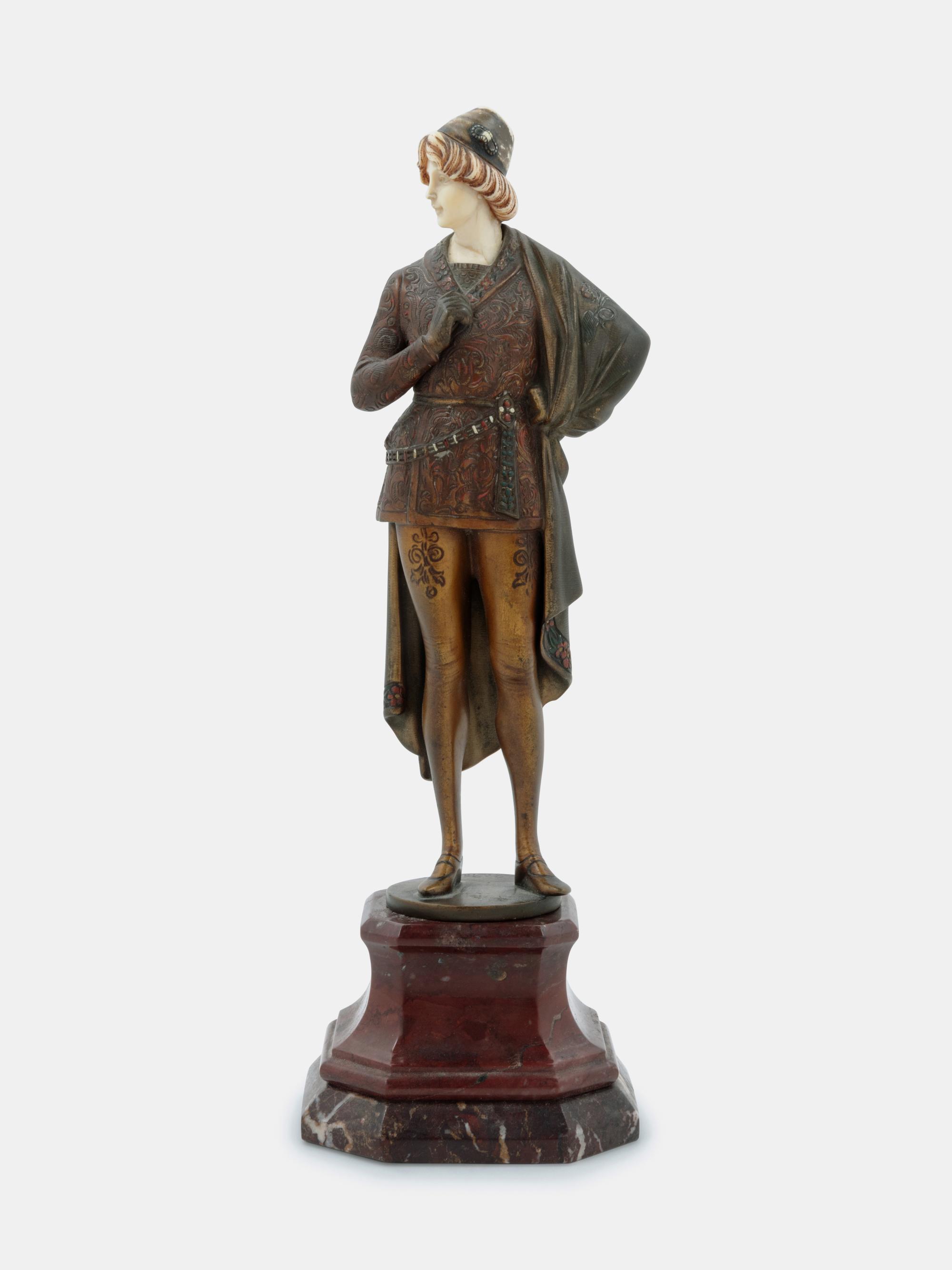 Figural Sculpture of a Man in Renaissance Costume