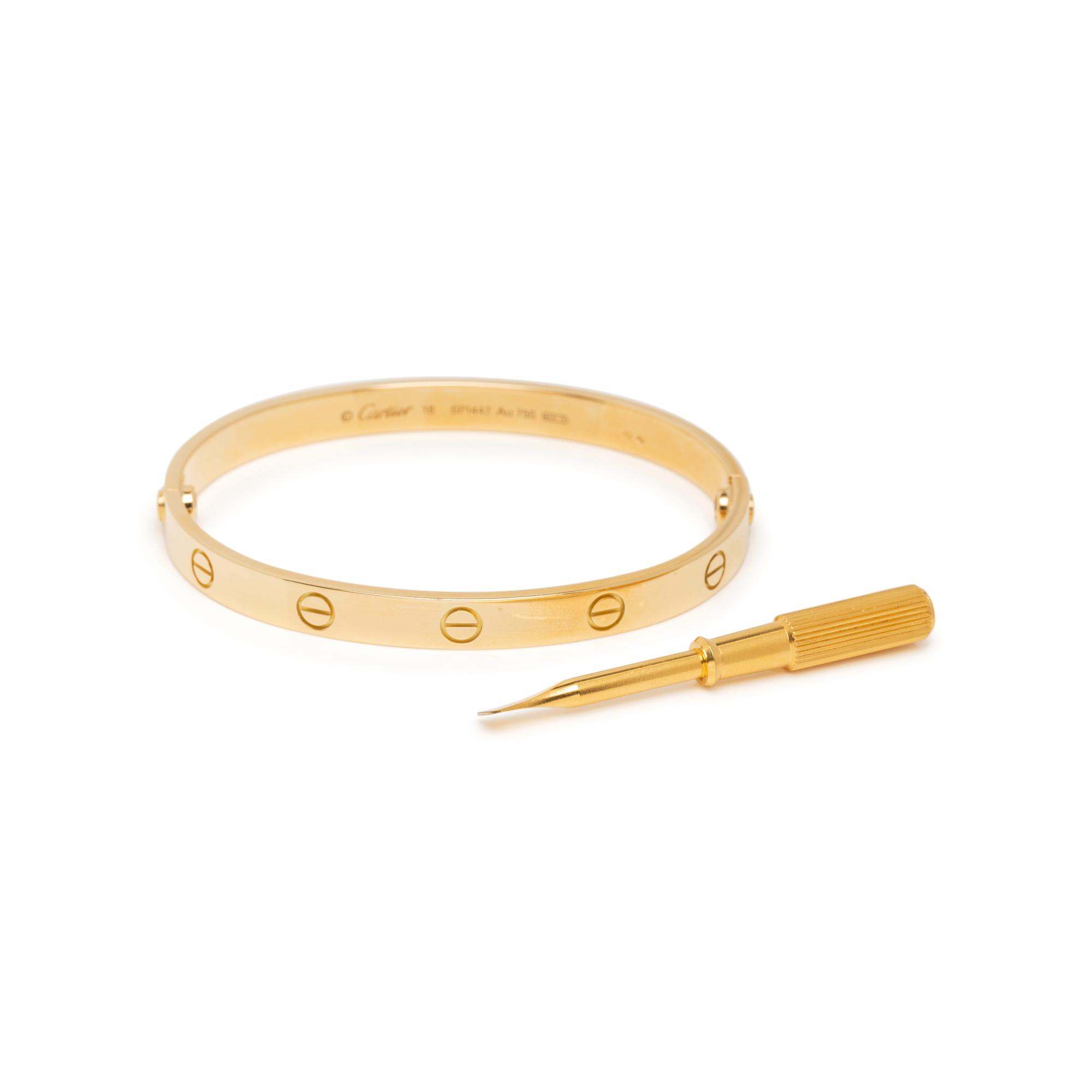 CARTIER, YELLOW GOLD 'LOVE' BRACELET