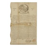 [Americana] Partially-printed Mutual Assurance Society Against Fire policy document