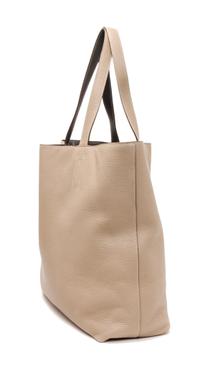 An Hermes Etoupe/Ebene 45cm Taurillon Clemence Double Sens Tote, 17.5" x 15.5" x 5".