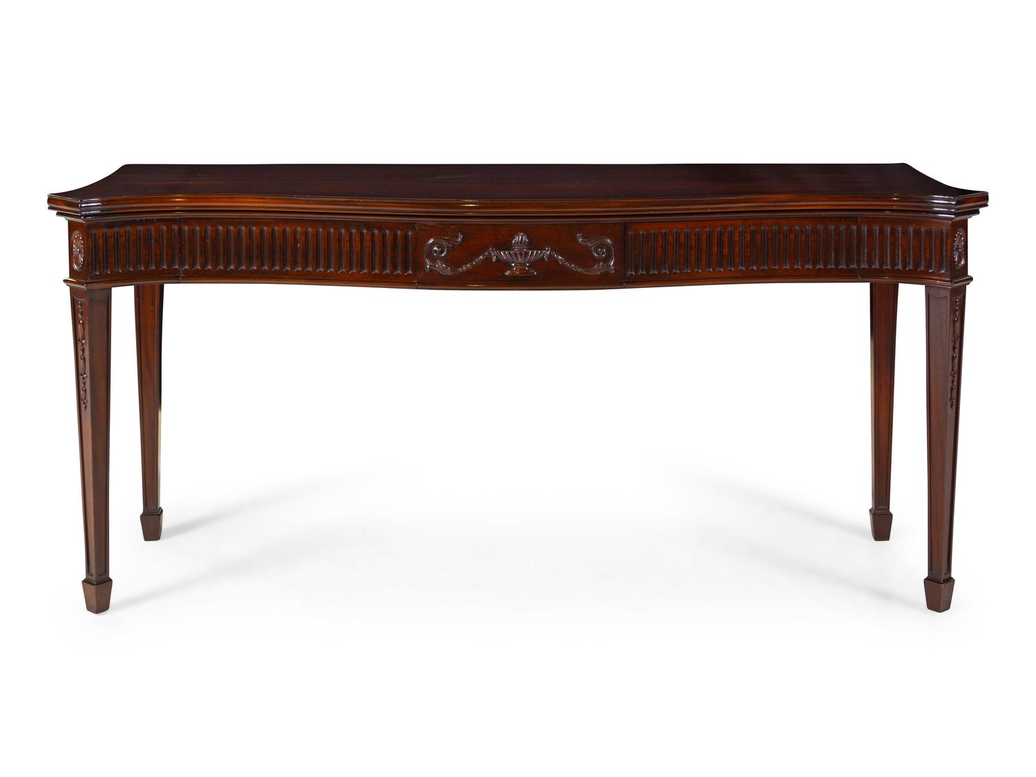 A George III Carved and Figured Mahogany Server