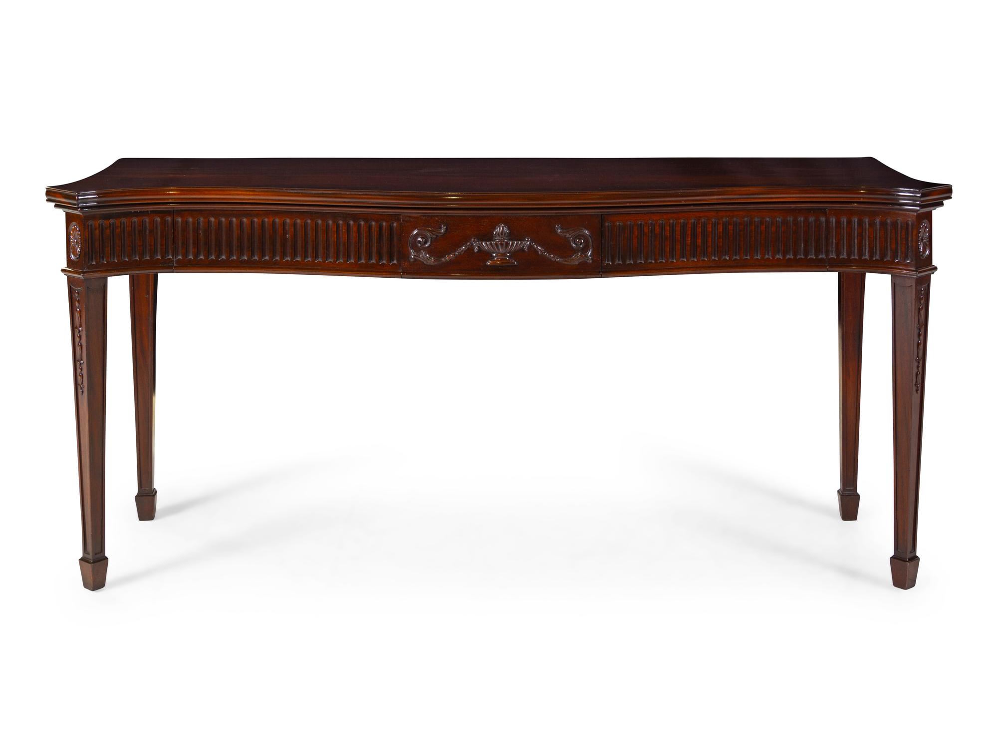 A George III Carved and Figured Mahogany Server