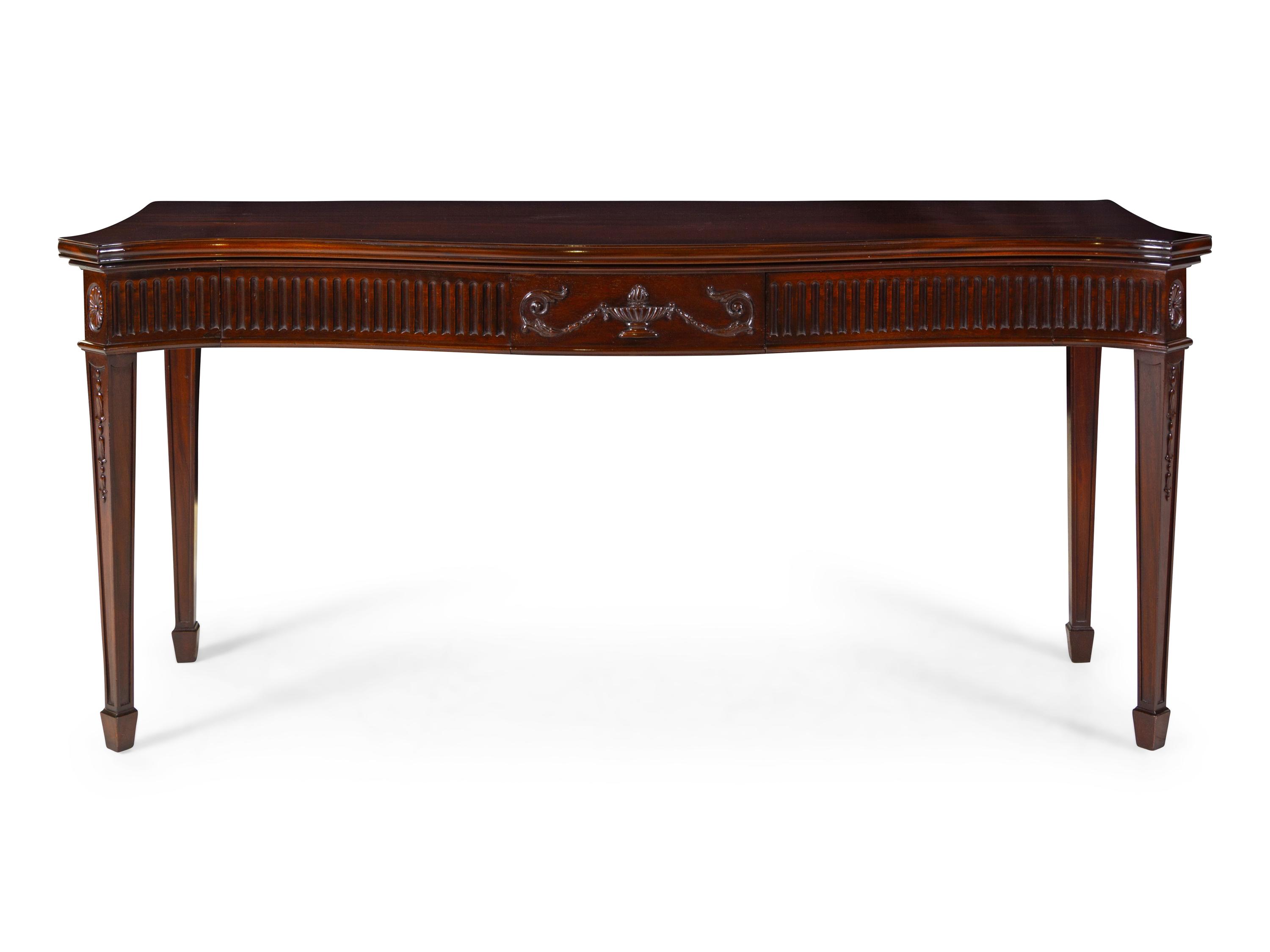 A George III Carved and Figured Mahogany Server