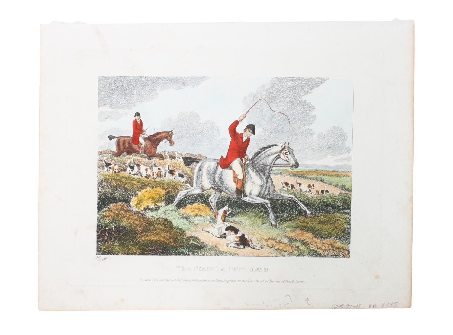 Six Hand Colored Sporting Prints Height 16 x width 11 inches (sheet) — 19TH CENTURY