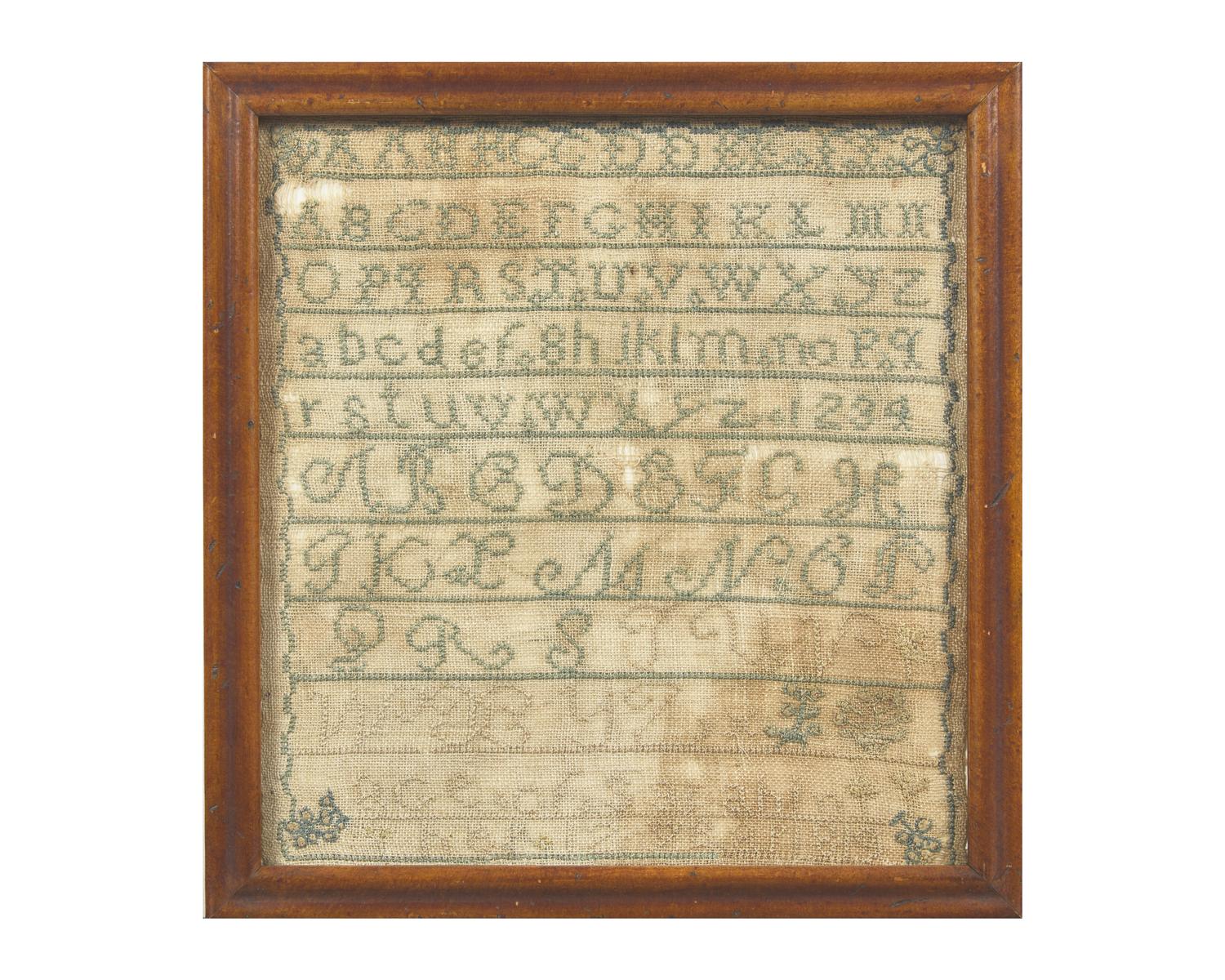 A Group of Four American Needlework Samplers, Early 19th Century