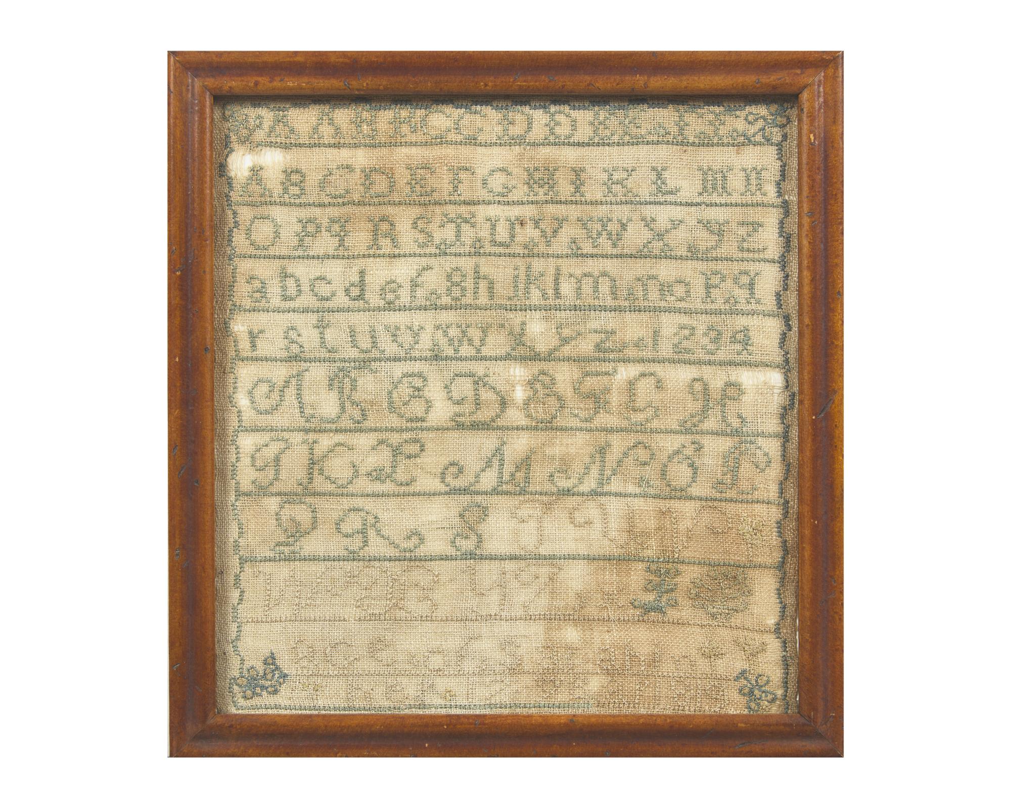 A Group of Four American Needlework Samplers, Early 19th Century