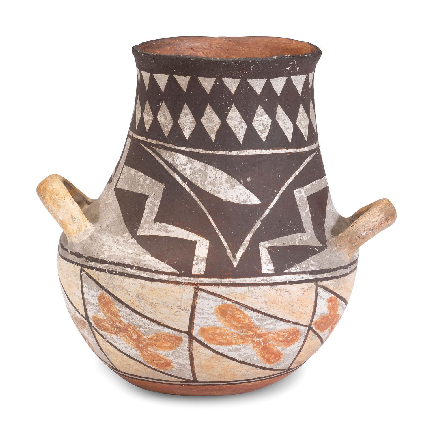 Acoma Four Color Pottery Jar