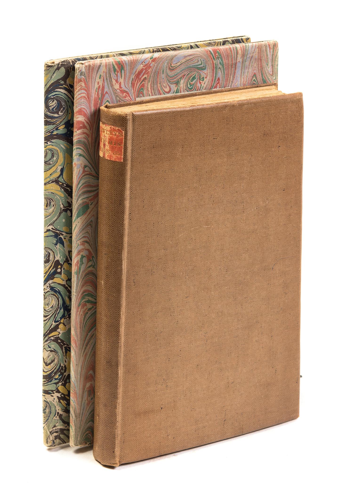 (NONESUCH PRESS) A group of three books published by the Nonesuch Press. Two by James Laver, and a book of poetry by Abraham Cowley.