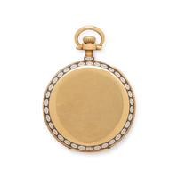 PATEK PHILIPPE & CIE, 18K YELLOW GOLD AND POLYCHROME ENAMEL POCKET WATCH